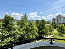 вид на зелень с балкона
